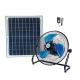 15W Solar Home Lighting System Fan With 12 Speed 12 Inches Table Rechargeable With Panel