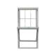 White Frame Single Hung Vinyl Windows UPVC Profile Easy Clean