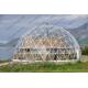 White / Transparent Geodesic Dome Tent Flame Retardant Easy To Assemble