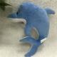Stufffed Plush Sea Animal Toys Stuffed baby dolphin  in blue & white OEM ODM service