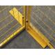Powder coated canada temporary fence H 8’/2430mm*W10’/3048mm 2x4/50mm*100mm*8ga wire strore items powder coated yellow