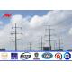 110KV Double Circuit Electrical Power Pole , High Mast Steel Utility Poles