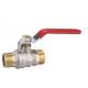 Manual Brass Ball Valve Chrome Plated Handle Corrosion Resistant