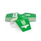 Green Color Fluorescent Folded Swing Tags , Double Sided Product Hang Tags