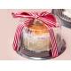 Round Transparent 16cm Disposable Cheesecake Trays For Holding Bread
