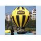 5 meters high black N yellow Grand Royal advertising inflatable roof top balloon with strong ropes