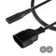 2FT VDE EU 2Pin Female Socket To IEC 60320 C7 Female Extension Cord