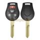 Nissan 4 Buttons Smart Key Shell with Emergency Key Insert