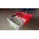 Supermarket PP Plastic Hand Shopping Basket With Double Flat Hand