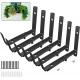 Adjustable Planter Box Shelving Brackets 8.5*8*3.5inch Perfect for Patio Window Fence