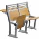 High Back Aluminum Alloy Structure Foldable Writing Table Pad With Plywood Seat