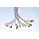 Gold Plated Flexible EEG Electrodes DIN1.5 Socket Colorful Cable For EEG Machine