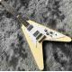 Custom Grand V Shaped Electric Guitar in Cream White