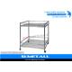 Promotional Chrome Wire Shelving Wire Racks On Wheels For Supermarket / Shop