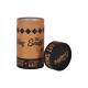 Biodegradable Black Kraft Paper Cylinder Packaging Tea Coffee Round Tube Box