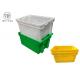 Colored Euro Perforated Hygienic Plastic Packing Crates 630 * 420 * 315 Mm HDPE