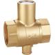 1102 straight type Magnetic Lockable Brass Ball Valve sizes DN20 DN25 DN32 DN40 DN50 with bottom outlet for thermometer