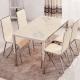 Powder Coating Glass Top Dining Room Table , Glass Dining Table And 4 Chairs