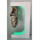 360 rotating led light change magnetic levitation sneaker shoes display racks