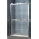 Inline Clear Tempered Glass Shower Screens with 304 Stainless Steel Frames and Outside Wheels