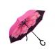 Pink Women Classic C Shaped Handle Umbrella Umbrella For Rain Shine Weather