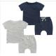 Thin French Terry Short Sleeve Baby Boy Sweatshirt / Baby Boy 2 Piece Set