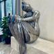 Decorative Metal Abstract Sitting Woman Human Figure Art Sculpture