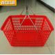 Collapsible Plastic Shopping Baskets With 2 Metal Handle / Durable Storage Basket