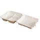 Biodegradable Bagasse Sugarcane Clamshell Food Container 3 Compartment Disposable