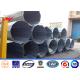 10m Power Transmission pole with Bitumen / hot dip galvanized & painting