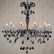 Black huge crystal chandelier for Kitchen Dining room Lighting Fixtures (WH-CY-153)