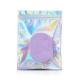 Bright Surface Resealable Zipper Bags Rainbow Color Laser Holographic