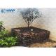 High Strength Welded Mesh Gabion , Gabion Wall Mesh Black Wire Color Zinc Aluminium Alloy