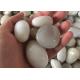 Natural White Natural Stone Materials , Pebble Stone Tile For Construction Paving Road