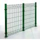 RAL6005 Color 3D Curved Metal Fence Security V Mesh Fencing 1.8M High