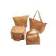 Foldable Leakproof Jute Insulated Lunch Bag Washable Portable