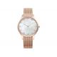 Good quality rose gold case elegant shell dial women watch with mesh band