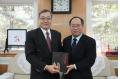Vice President Ding Junjie Meets Ye Mingde, Dean of College of Journalism and Communication of Chinese Culture University