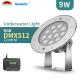 DMX512 Control RGBW Led Underwater Spot Light DC12V / 24V 316L Stainless Steel