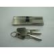 90mm(45*45) Euro Profile Double Brass Cylinder Lock with 3 brass normal keys SN color