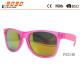 Lady fashion sunglasses made of plastic, pink frame,100% UV Protection Lenses