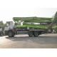 ISO Certified 49m Big Concrete Pump Truck , 3 Axle Truck Wide Work Range