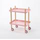 Foldable Modern Style Small Trolley Bedside Coffee Table for Nordic Living Room