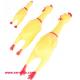 New Yellow Screaming Rubber Chicken Shape Pet Dog Toy Squeak Squeaker Chew Gift 3 Sizes
