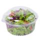 185 X 185 X 90mm 24oz Plastic Food Packing Box Disposable PET Hinged Salad Container