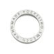 Handbag Accessories 22mm Silver Plated Metal O-Ring with Custom Engraved Design