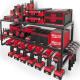 4 Layer Metal Power Tool Storage Rack Wall Mount Drill Holder for Garage Organization