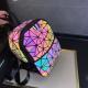 Geometric Rhombic Luminous Color-Changing Material Student Schoolbag Korean Version Male And Female Couple Backpack