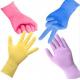 Colorful Nitrile Disposable Gloves Protection Waterproof For Household Beauty