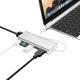 6 Port Type-C Hub with Gigabit Ethernet Adapter for Select Apple MacBook Laptops